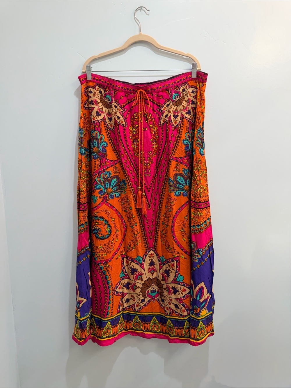 Soft Surroundings Marguerite Maxi Skirt Floral Bora Bora Scarf Print Tall Large - Picture 4 of 14